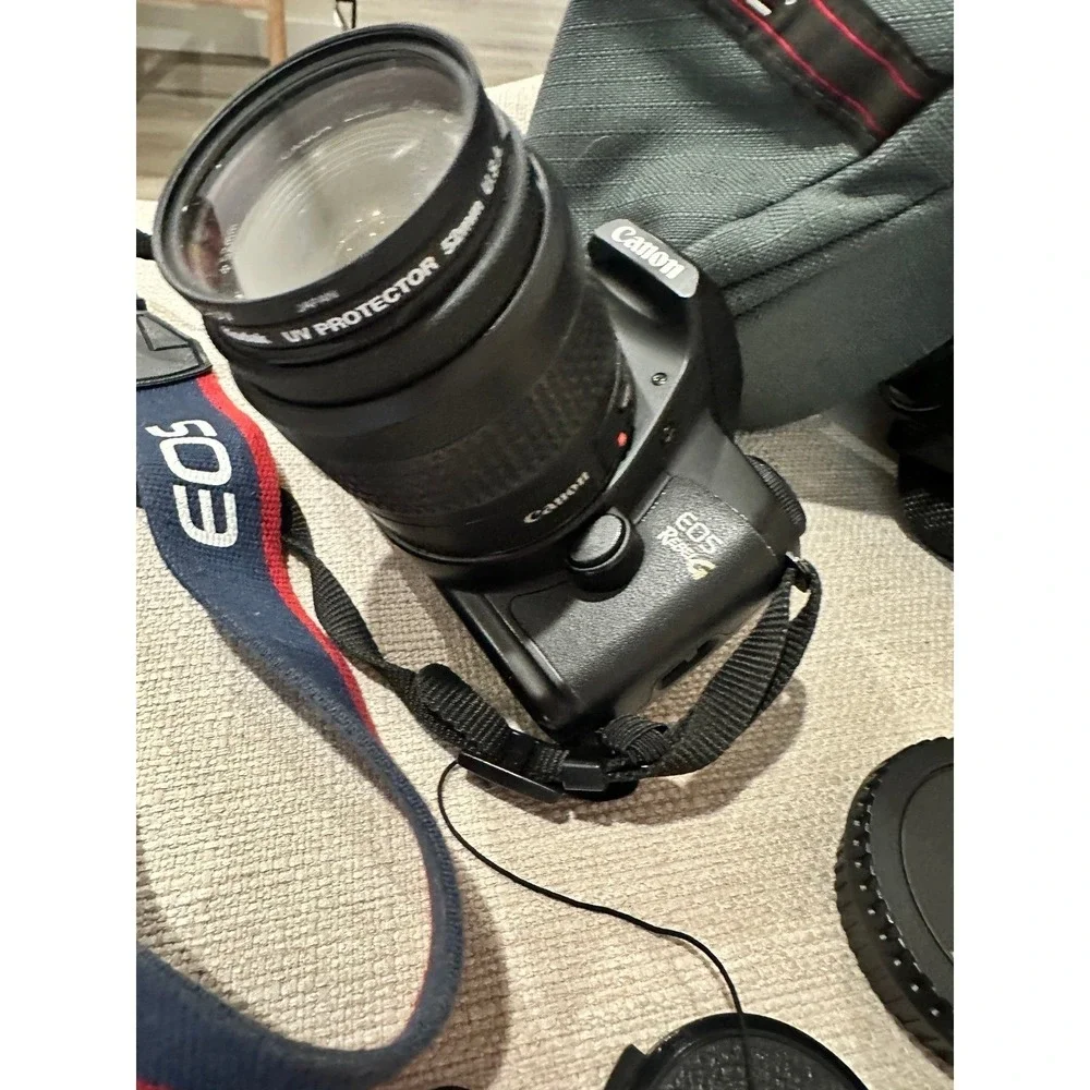 Vintage Canon EOS Rebel G Camera and case 1990's PARTS ONLY